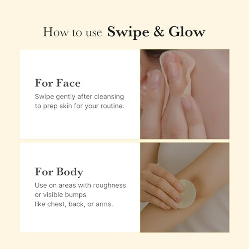 Turmeric Body Peel & Kojic Acid Toner Pads | Body Exfoliator for Dark Spots, Strawberry Legs & Smooth Skin
